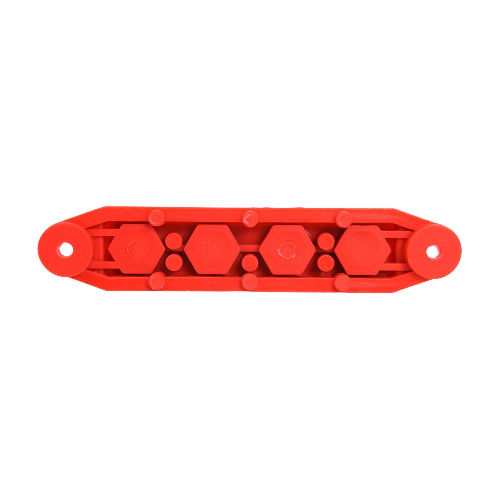 Red & Black 5/16″ 4 Stud Power and Ground Distribution Block with Cover