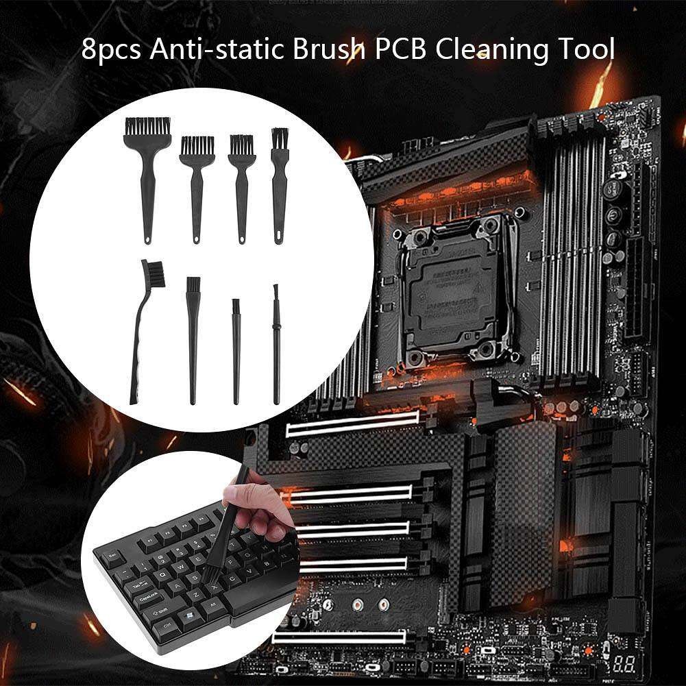 8PCS set ESD SMD Anti-static Cleaning Brush for Electronic Repair PCB Soldering