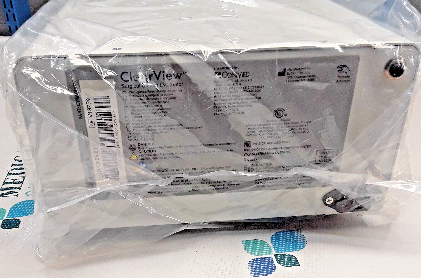 60-8585-120 – CONMED – CLEARVIEW SMOKE EVACUATION UNIT 100V-120V 50/60Hz – NEW