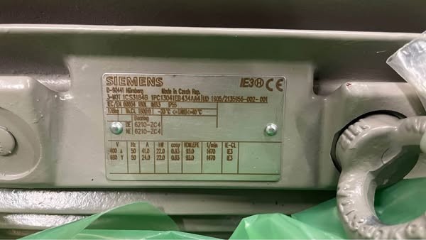 Siemens Electric Motor 30 hp 400-600 V 3-Phase Brand New – In box 3-Mot 1CS3184B