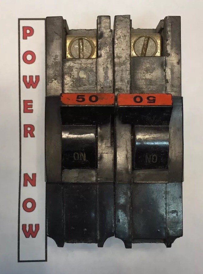 Federal Pacific FPE Stab-Lok Breaker 2 Pole 50 Amp 240V Thick – Ships Today