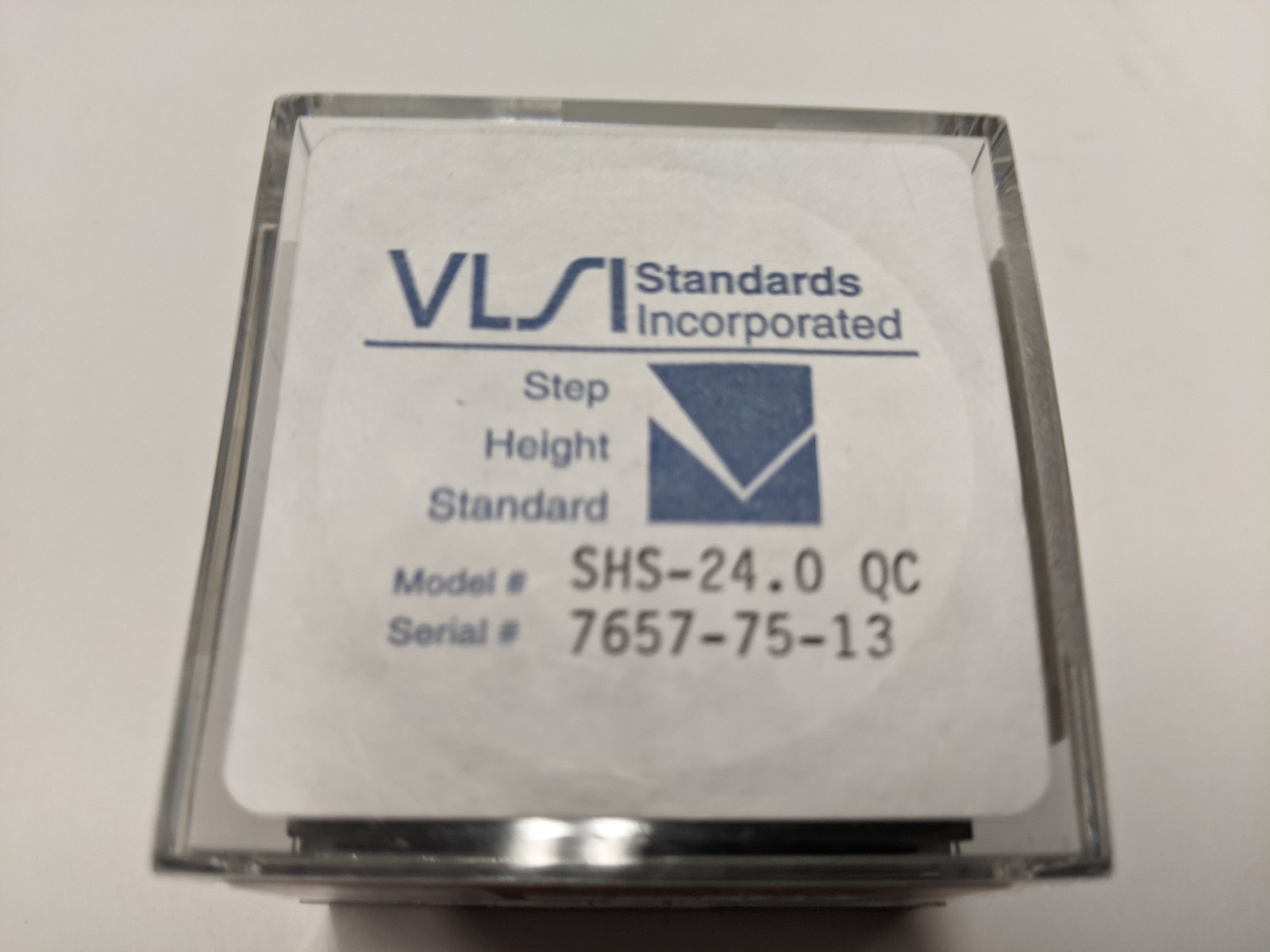 VLSI SHS-24.0 QC Step Height Standard 24 µm Quartz Calibration Block