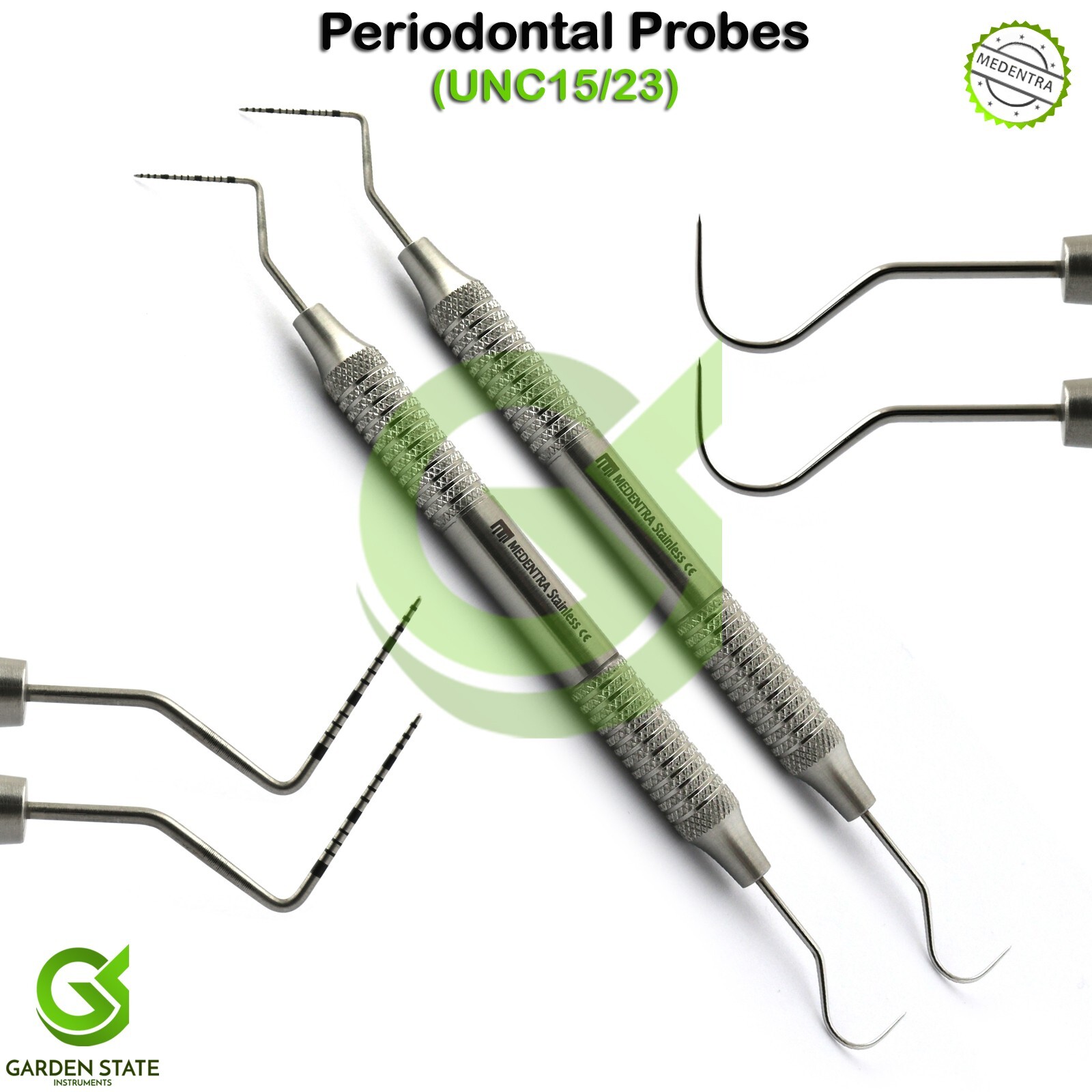 2 Pcs Periodontal Explorer 23 Probe / UNC 15 University North Carolina