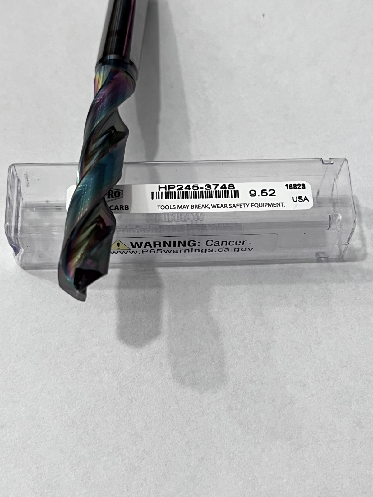 OSG Jobber Drill: 3/8″ Dia, 140 deg Point, Solid Carbide HP245-3748