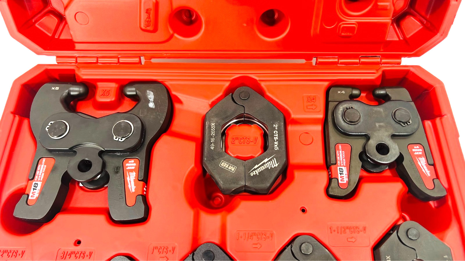 Milwaukee 1/2″-2″ CTS-V Pivoting Press Ring Kit 49-16-2692X for M18 Press Tool