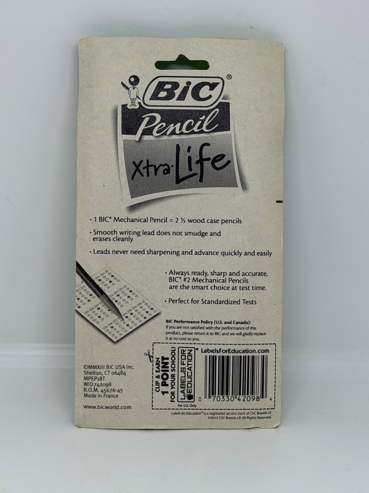 NEW BIC Xtra Life Mechanical Pencils #2 0.7mm 18-Pack Recycled Plastic Assorted