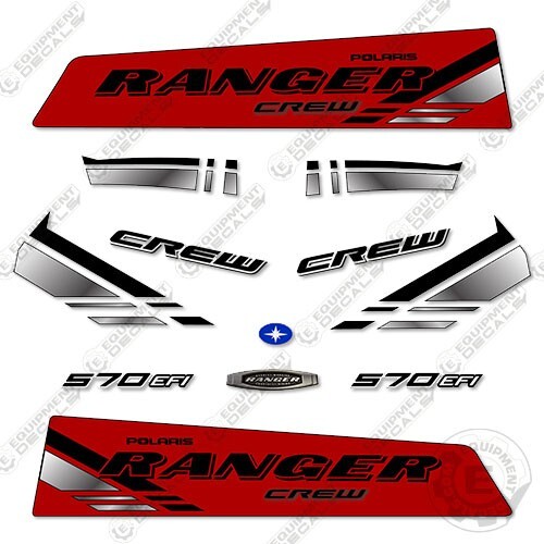 Fits Polaris Ranger 570 EFI Crew Decal Kit (RED) UTV – 7 YEAR OUTDOOR 3M VINYL!
