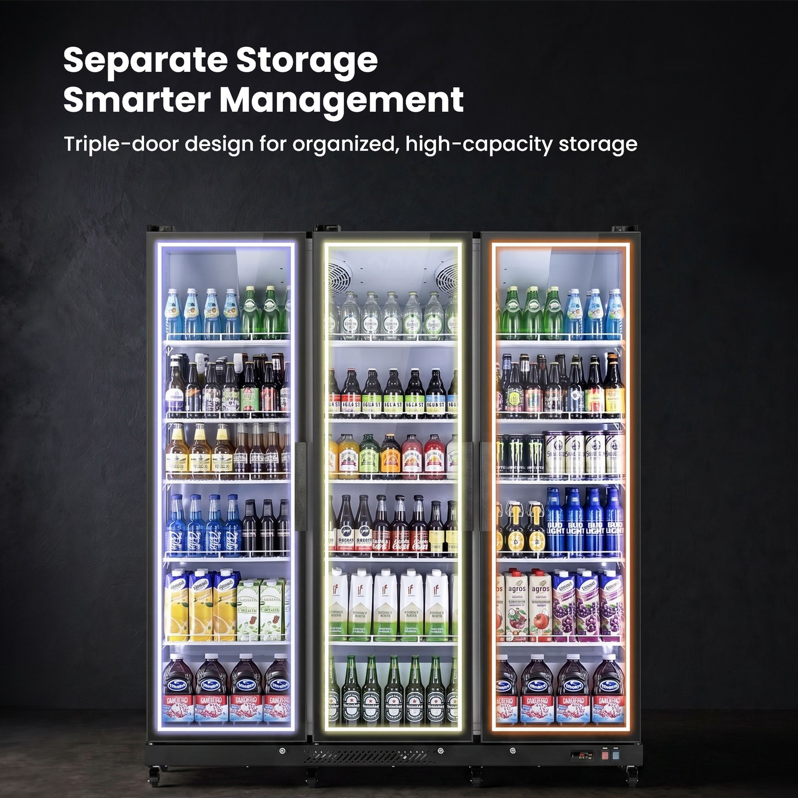 Yeego Drink Display Cooler Commercial Merchandiser Freestanding Store Fridge New