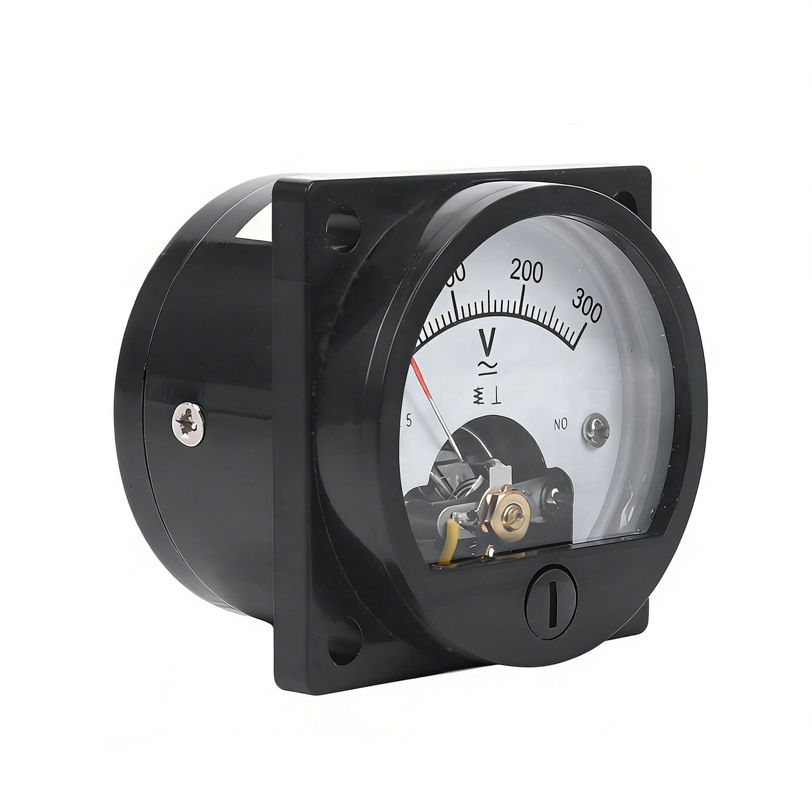 AC 0-300V Round Analog Panel Meter Voltmeter Gauge SO-45 Black Class 2.5