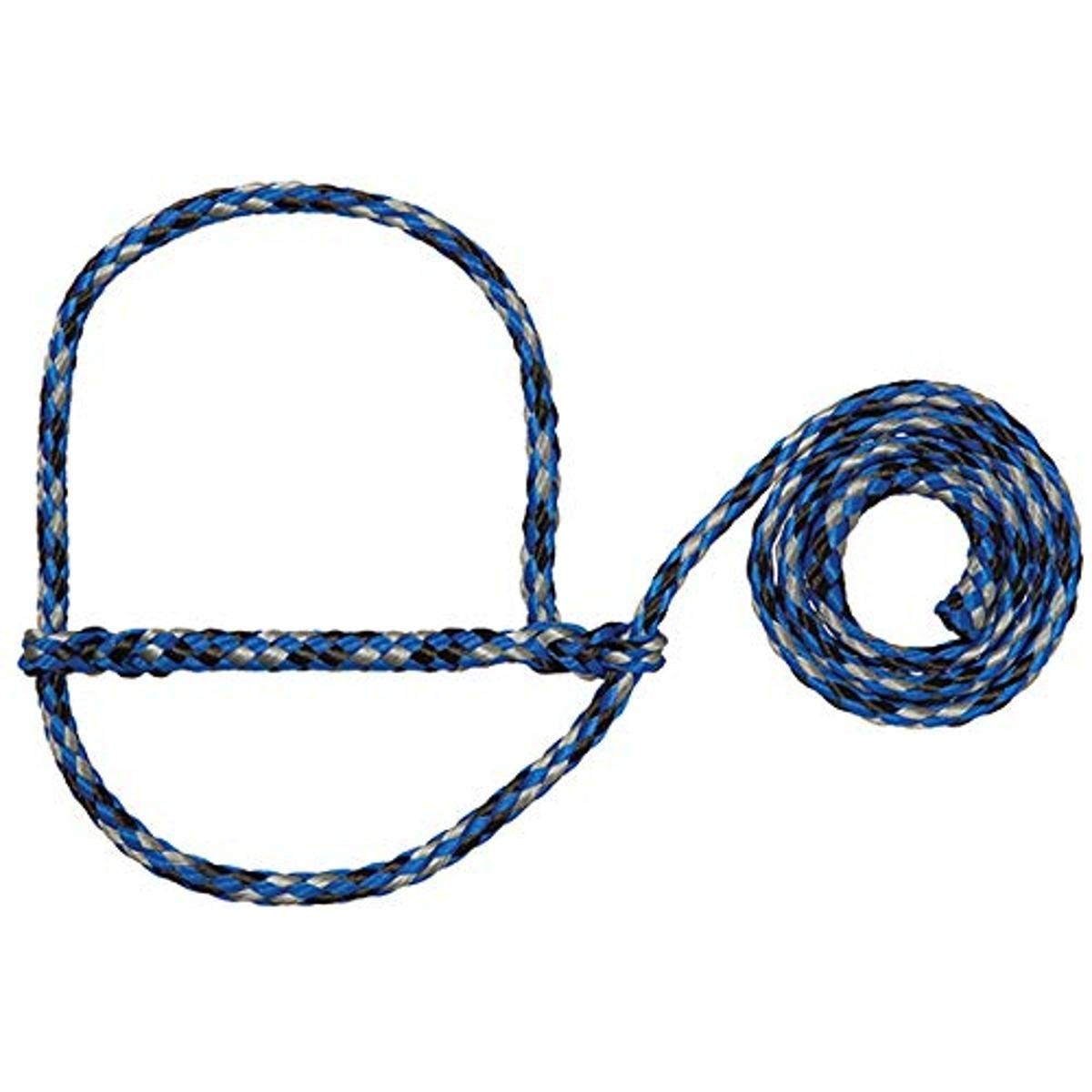 Weaver Livestock Poly Rope Sheep Halter, Modern 7/16″ x 4′, Blue/Black/Gray