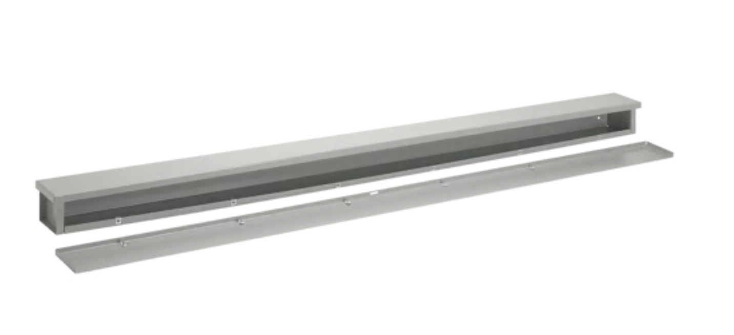nVent Hoffman A6624RT NEMA 3R Wiring Trough 6x6x24 Steel Screw-Cover Gray