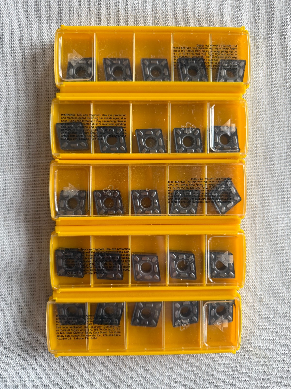 25 pcs Kennametal CNMG543P KCU10 Carbide Inserts