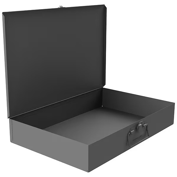 Mfg 1 Compartment Box, Steel, 18 in W x 12 in D x 3 in H 123-95 Mfg 123-95
