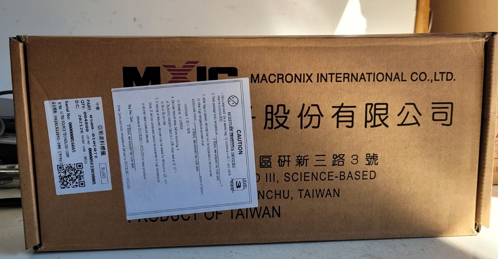 Macronix MX25L512EMI-10G Serial 512k-bit Flash Memory QTY 4800