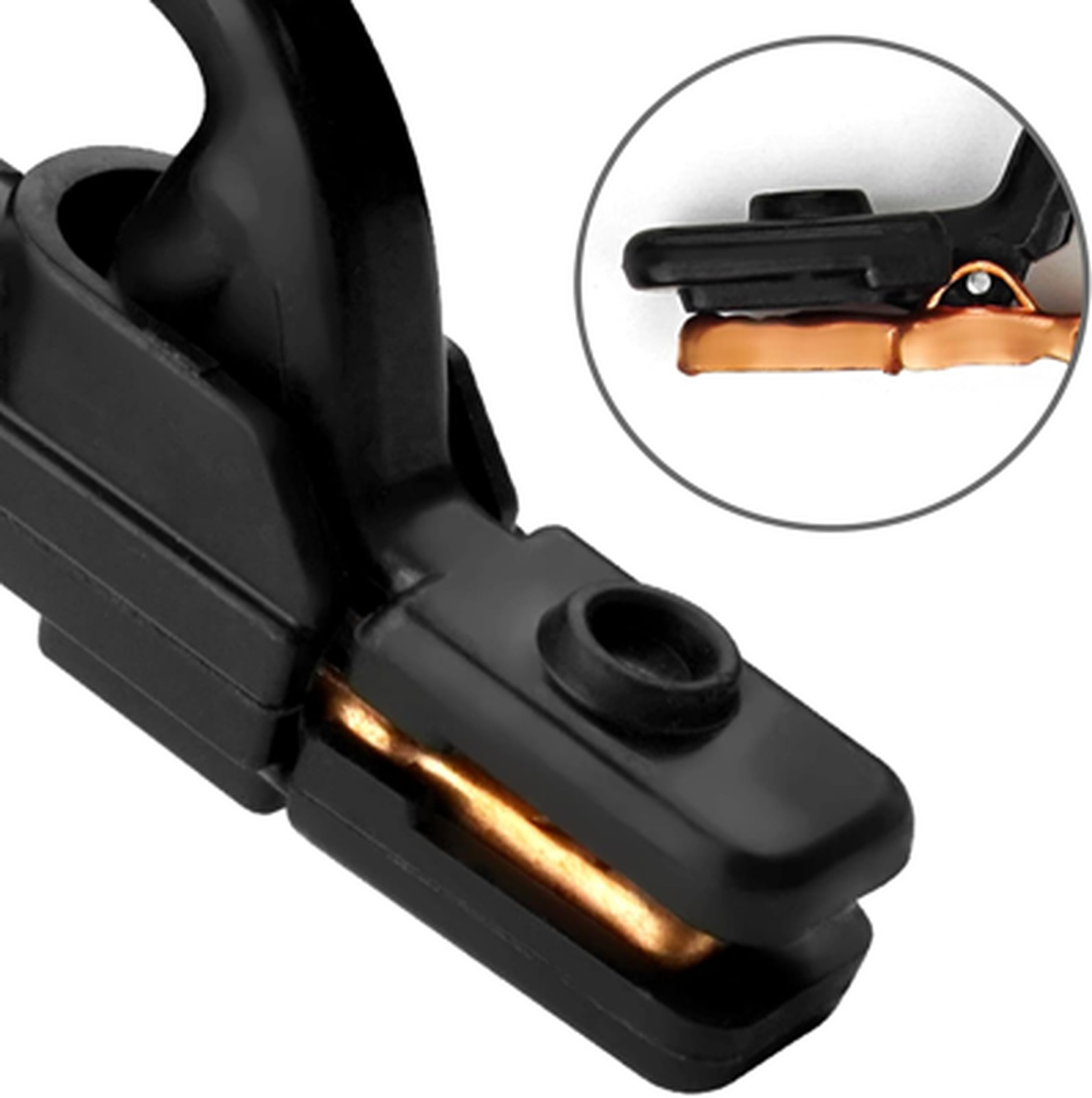 Electrode Holder Set with Cable and Ground Clamp for Stick Welding, 300A Copper