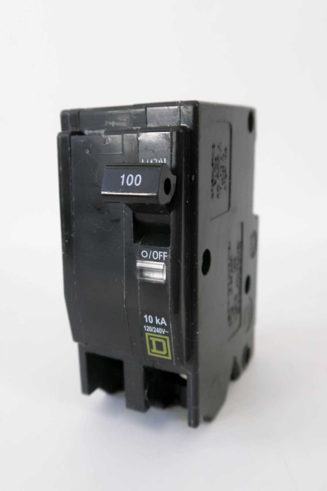 Square D QO2100 100 Amp 2 Pole 120/240V 10kA Plug-On Circuit Breaker QO