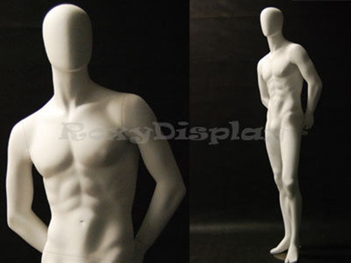 Male Fiberglass Egg Head Mannequin Dress Form Display #MD-C29W2