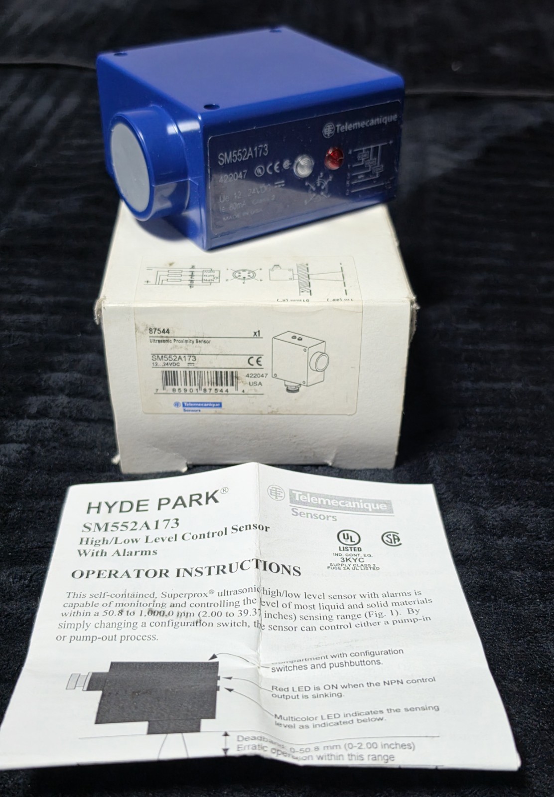 NEW Telemecanique SM552A173 Ultrasonic Sensor 12-24VDC 80mA