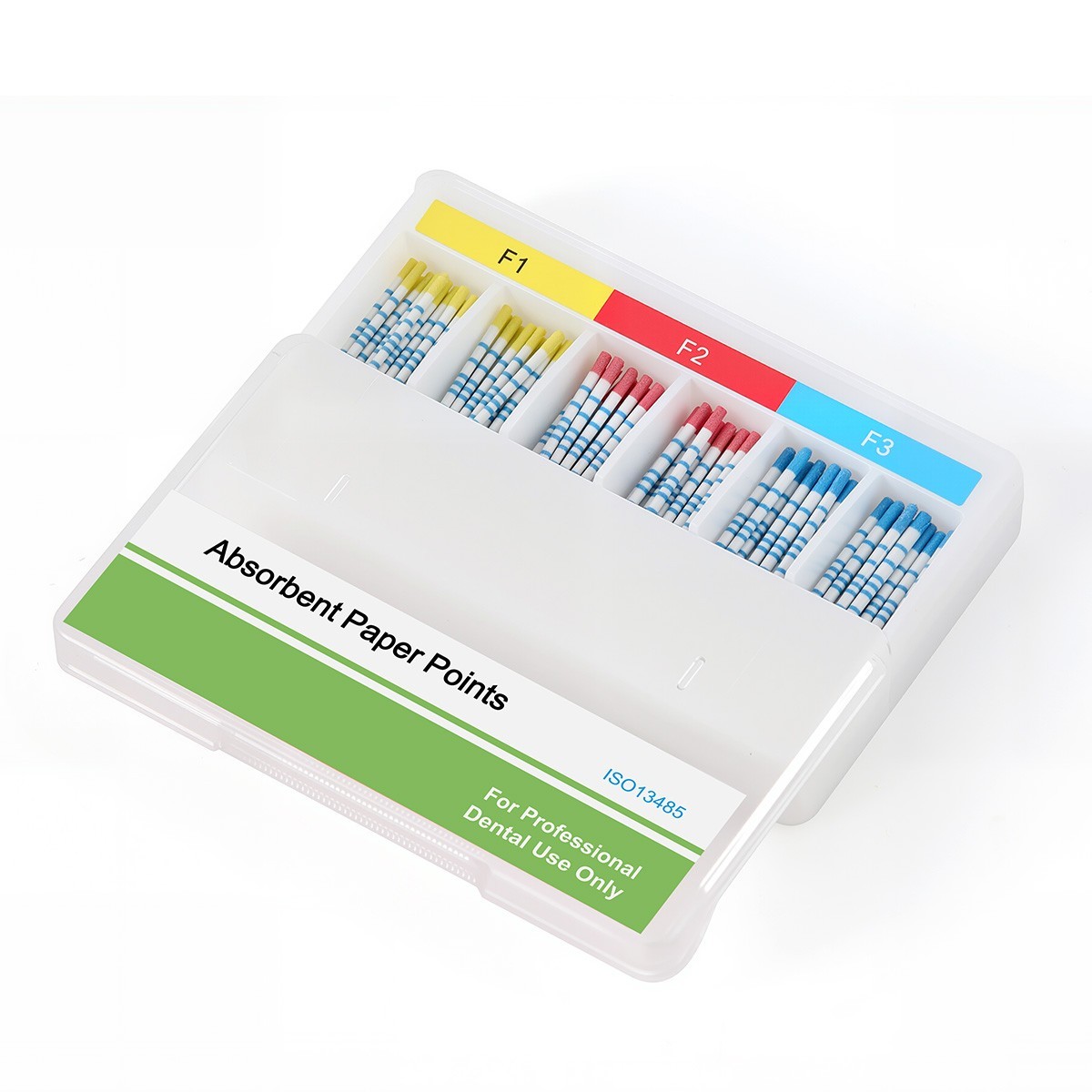 Dental Endodontic Absorbent Paper Points F1.F2.F3 with Scale Taper 100Pcs/Kit