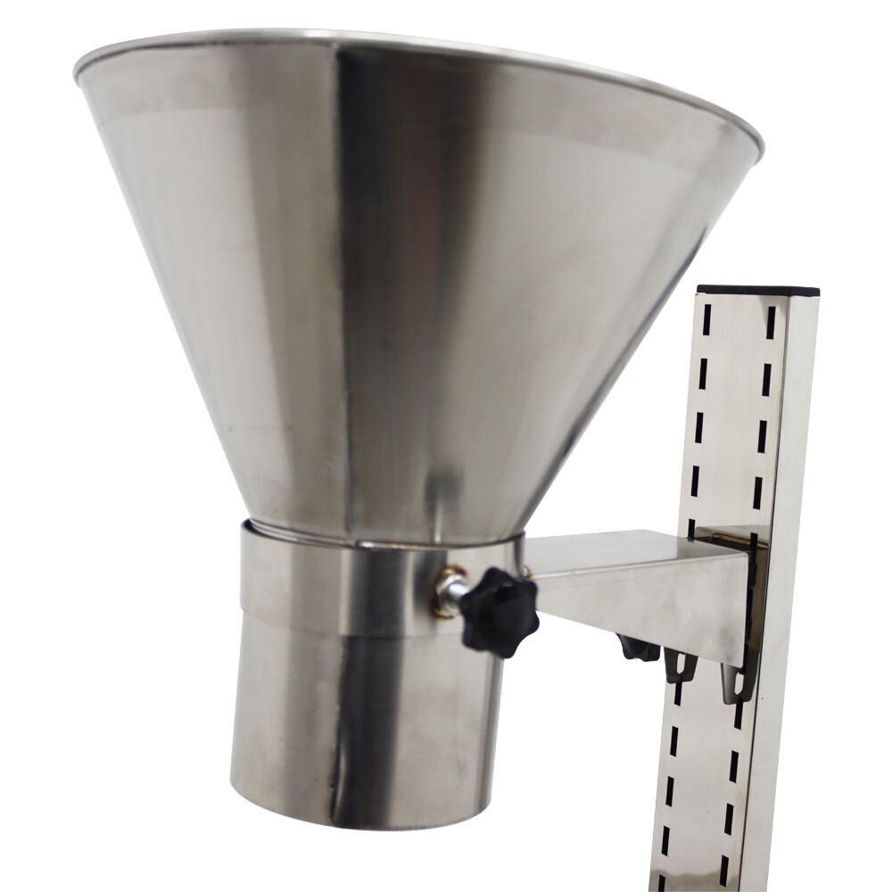 Stainless Steel Manual Feeding Hopper with Support Stand 0.8″/2″/3.9″