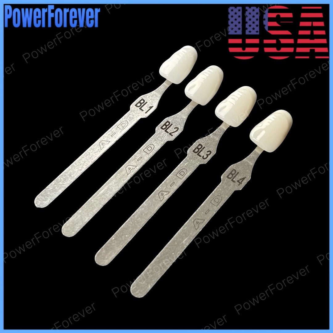 Dental 4 Colors Bleached Shade Guide Bleach Chart Teeth Whitening Based Vita A-D