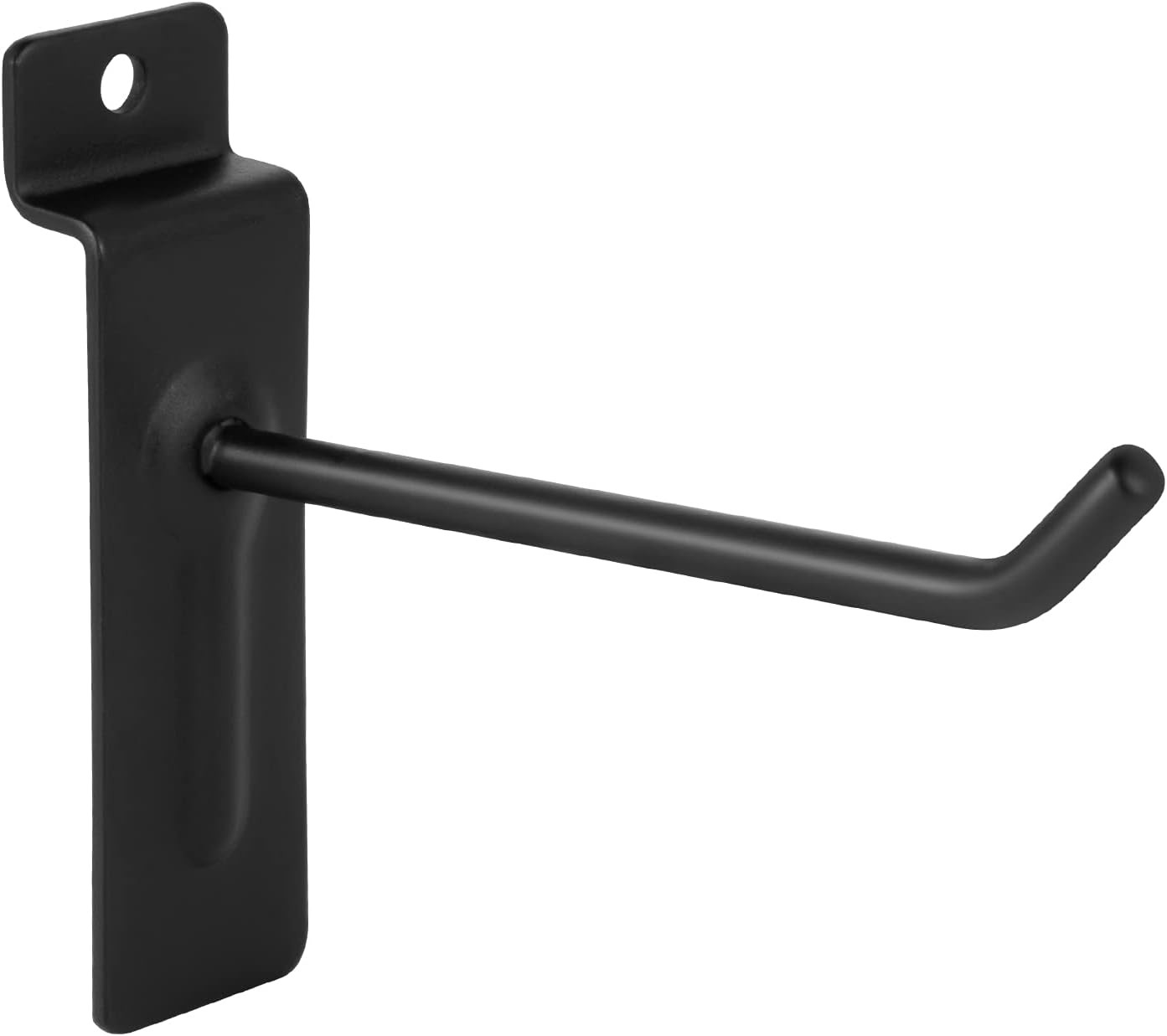 Polmart 4″ Heavy Duty Slatwall Panel Hooks, Black (24-Pack, 4-Inch)