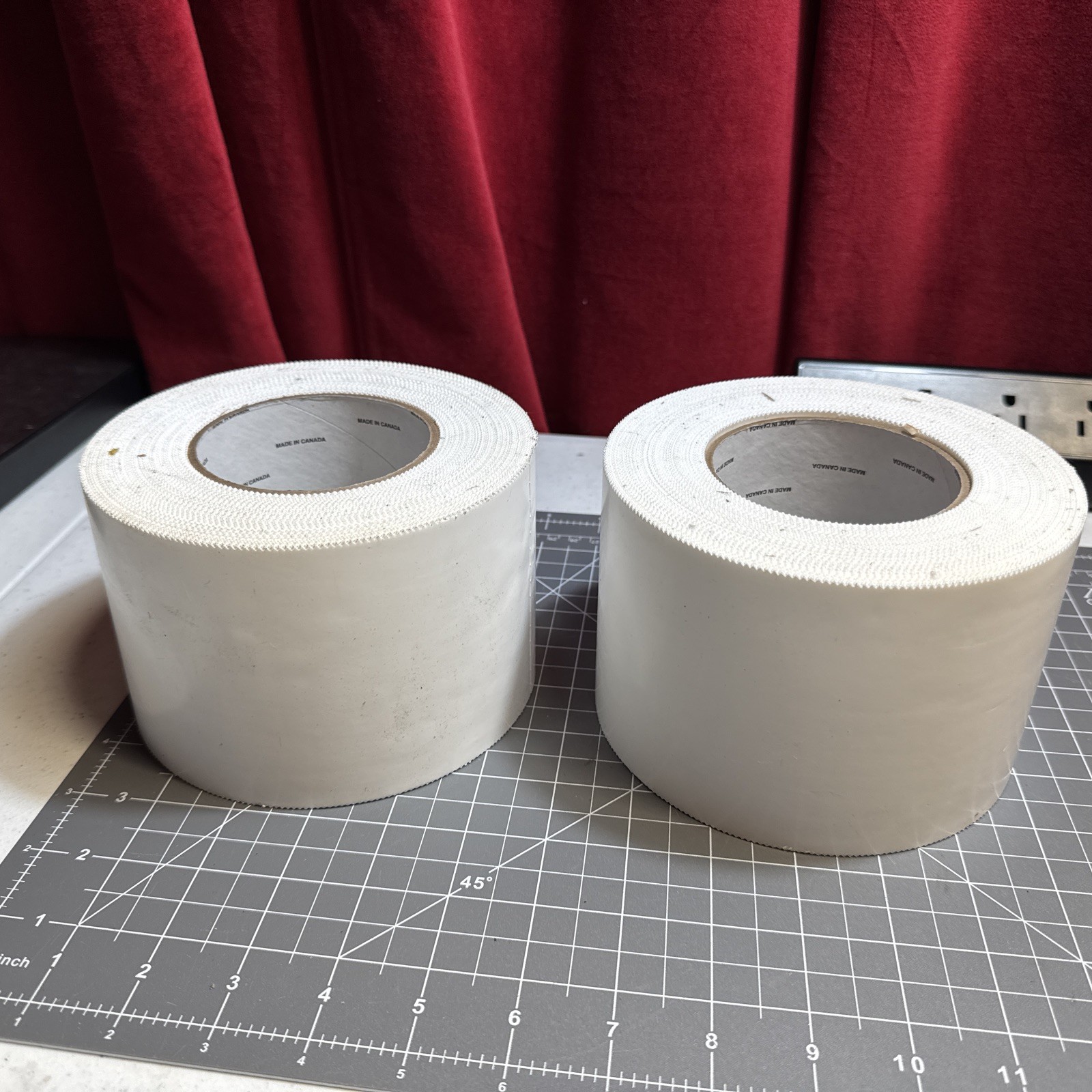 2 Rolls White UV Poly Tape 3-7/8 » x 180 Feet Smooth Gloss Finish Heavy Duty
