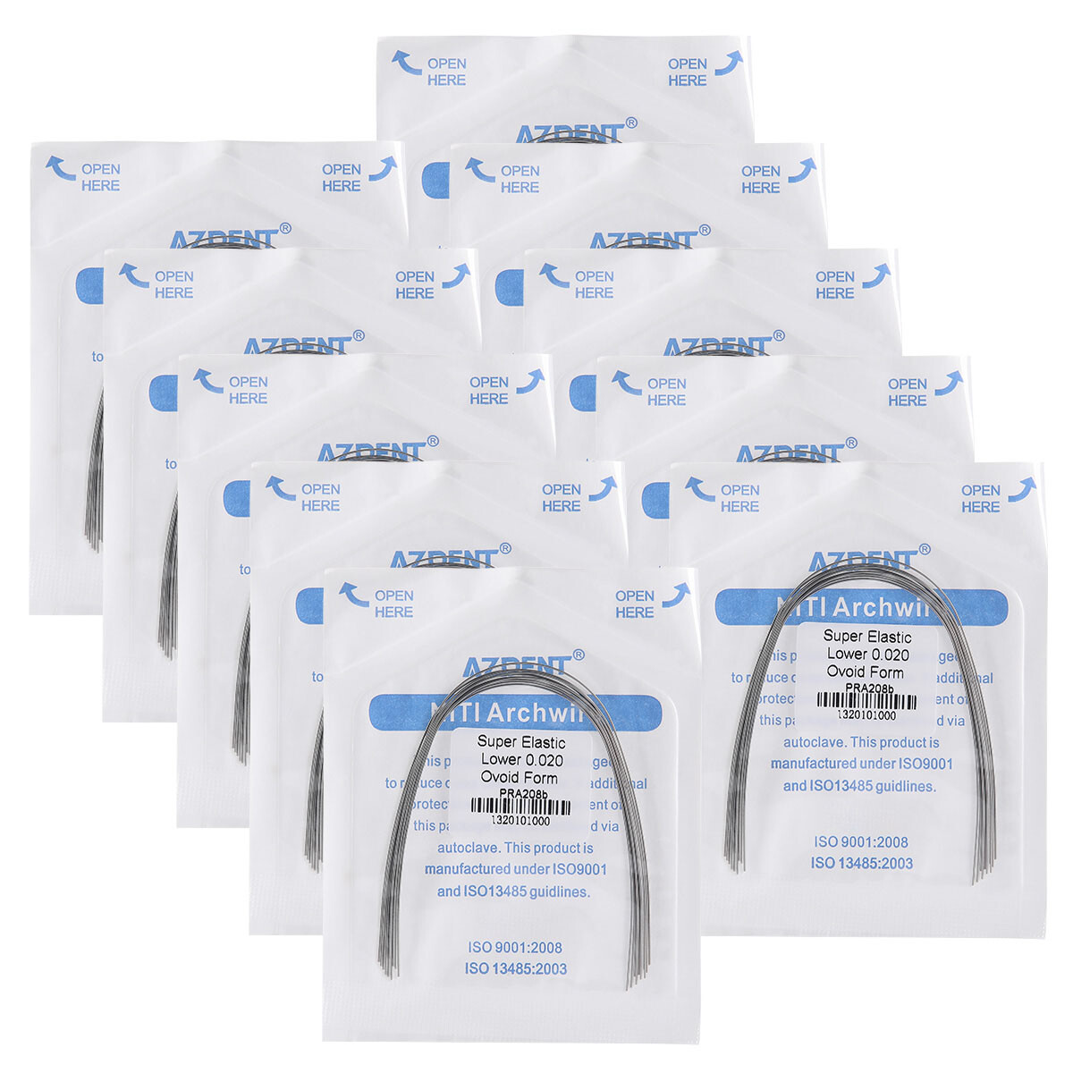 AZDENT Dental Ortho Supper Elastic Niti Round Arch Wire 012/0.14/0.16/ 0.18/0.20