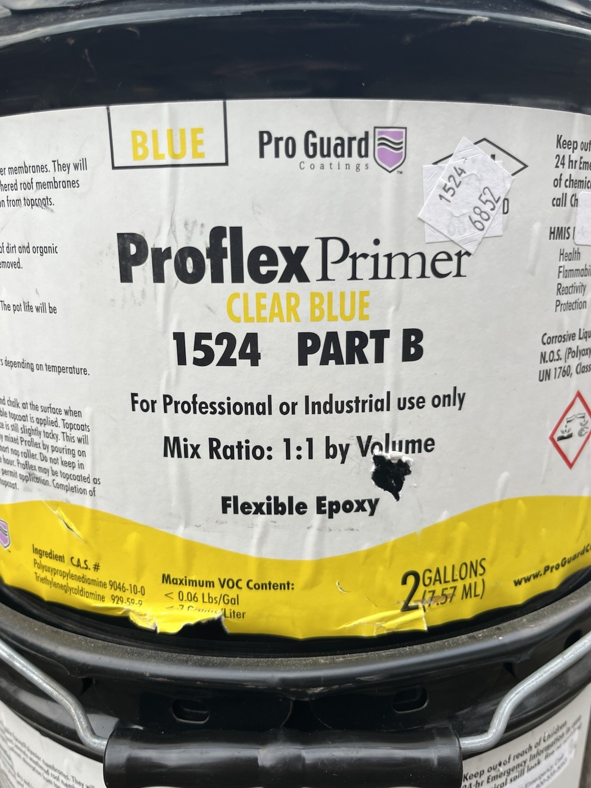 Proflex Primer Clear Blue 1524 Part B Flexible Epoxy Roofing 4 Gallons