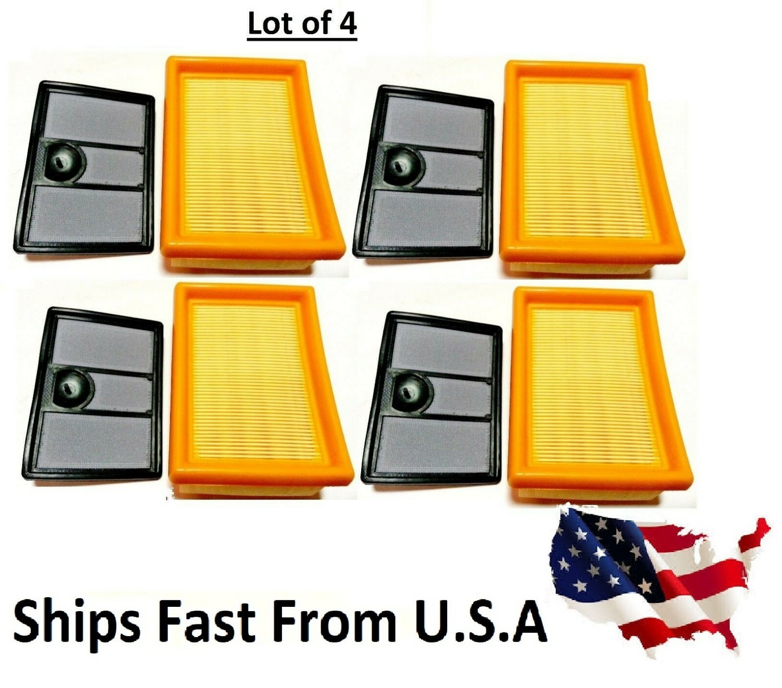 4x air filter combo kit fits Stihl TS700, TS800 replaces 4224 141 0300 US SELLER