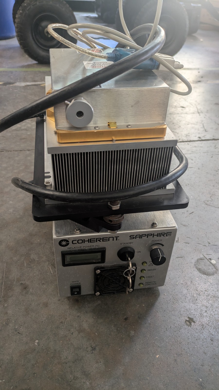Coherent Sapphire 488-200 CDRH Laser System w/ Controller, Cables & Key – Power