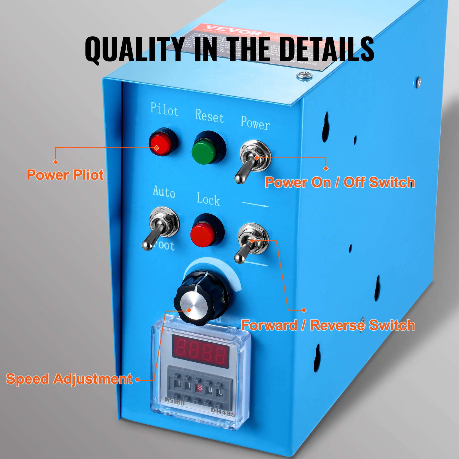 VEVOR 50KG Rotary Welding Positioner 0-90° Positioning Turntable Table 0.5-6RPM