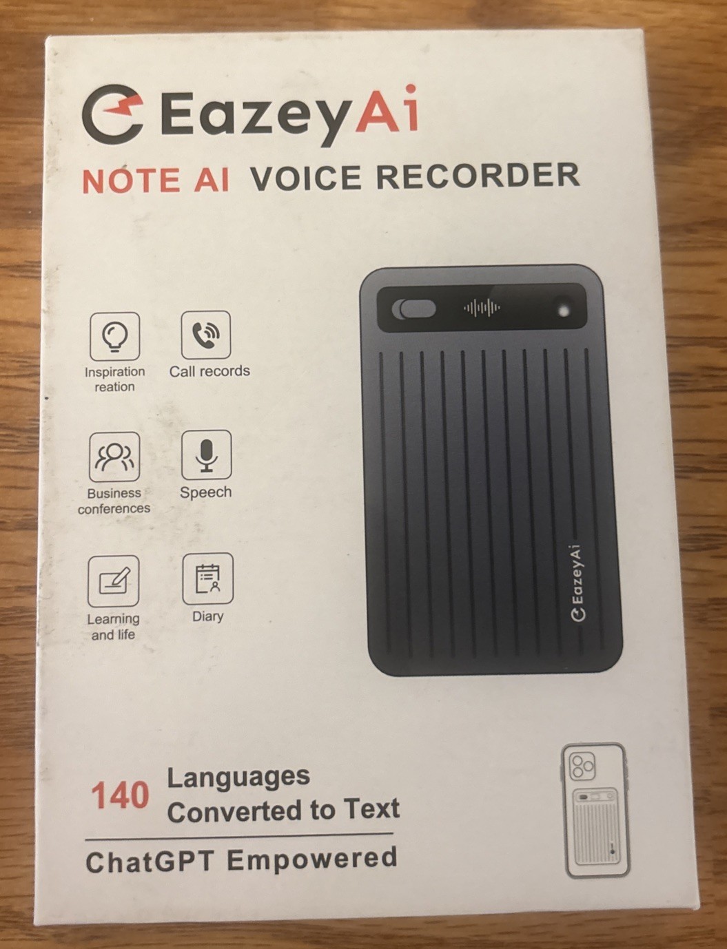 64GB ChatGPT AI Recorder, Dual Mode Calls & Meeting, 140 Languages Voice to Text