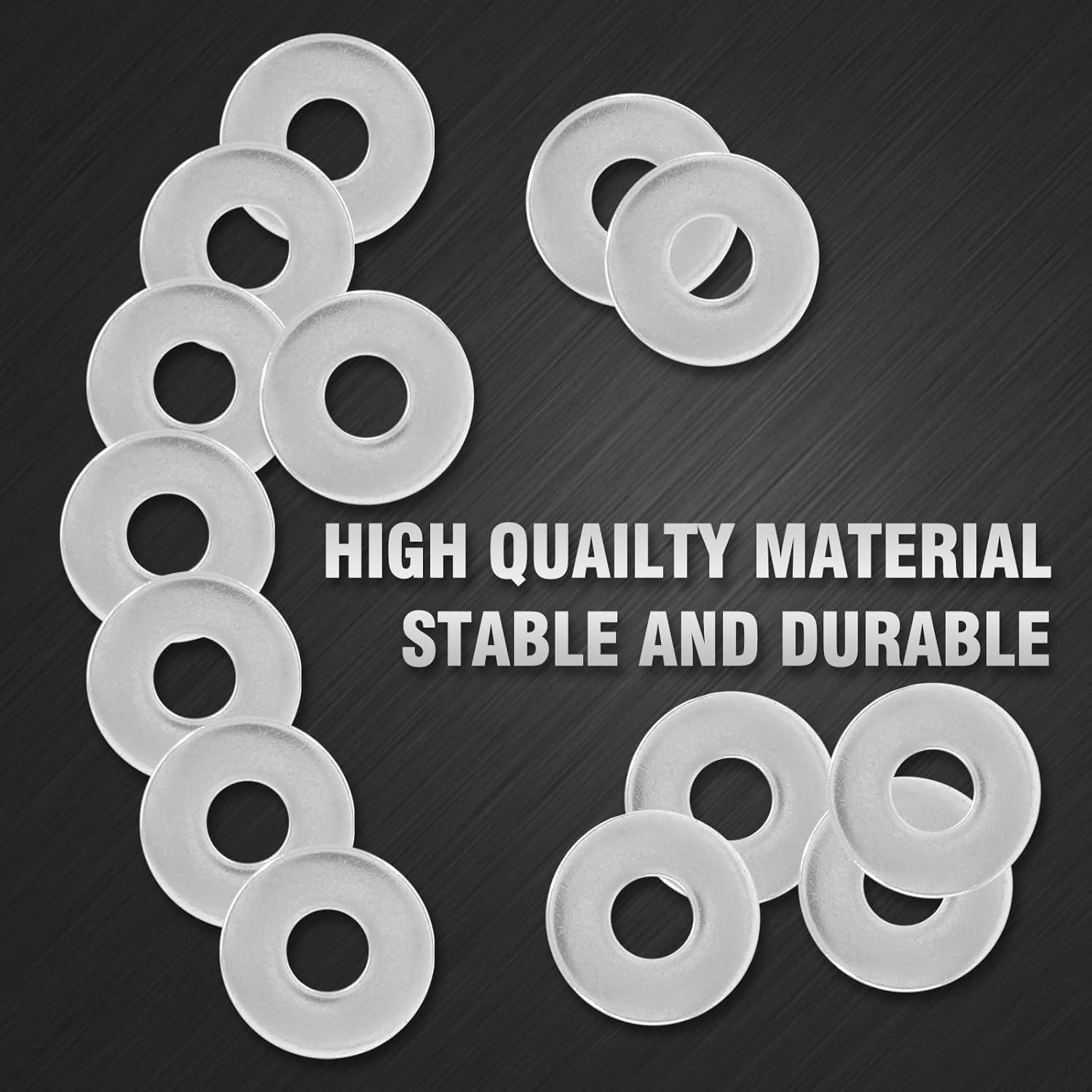 100PCS M6 Stainless Steel Flat Washers 16mm OD 6mm ID 1.5mm Thick
