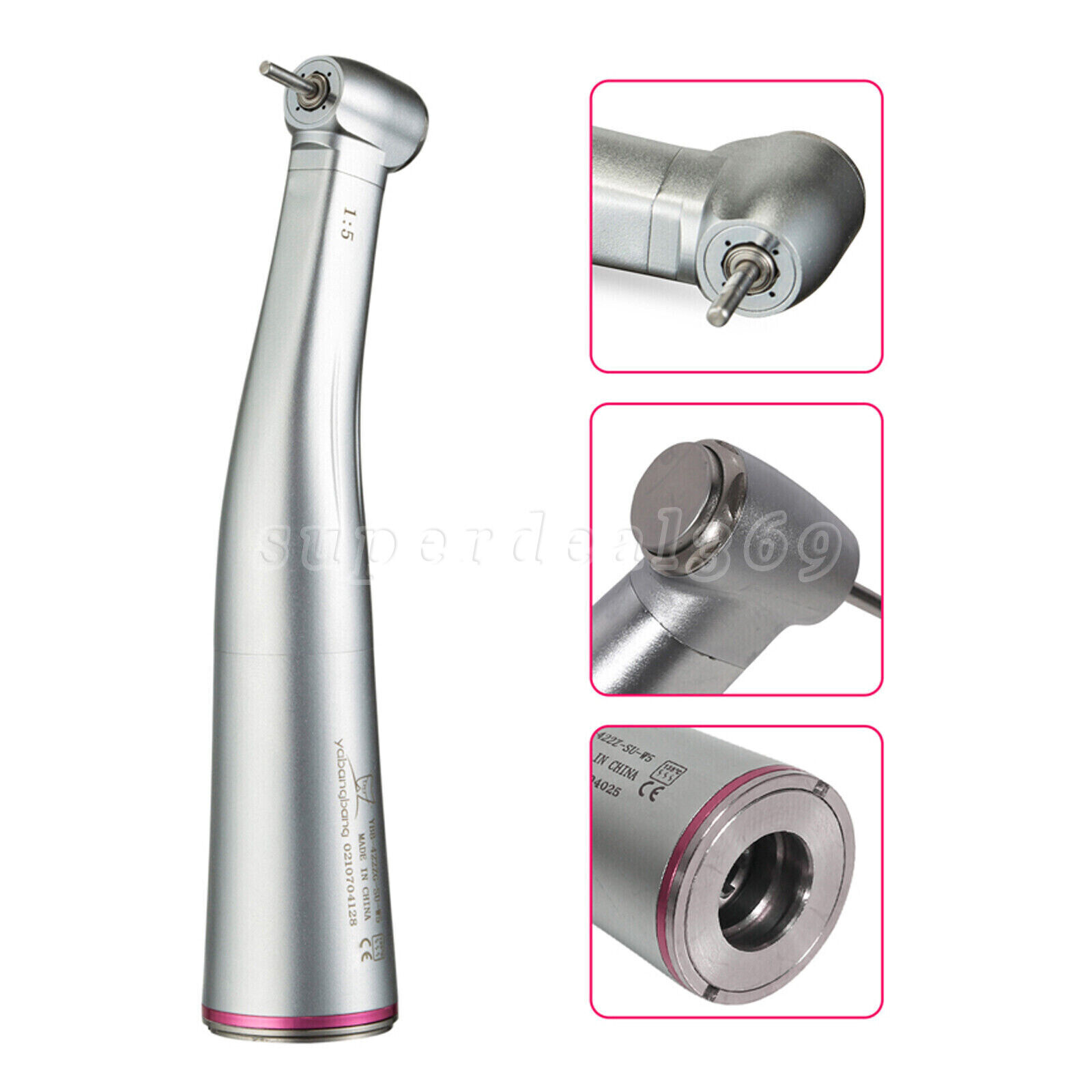 Dental 1:5 LED Contra Angle Increase Handpiece Fit NSK Electric Micro Motor YBB