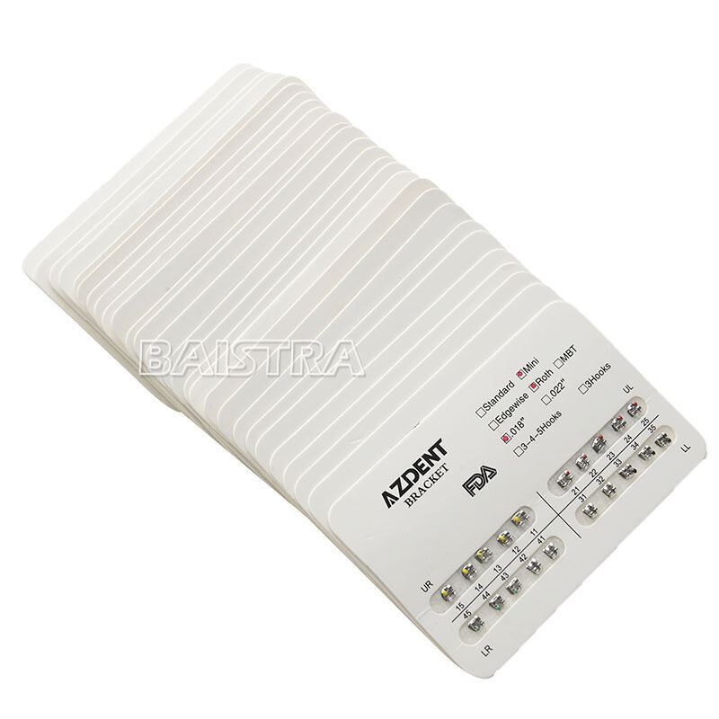 Dental Orthodontic Metal Bracket Braces Mini Standard Roth MBT 018 022 AZDENT