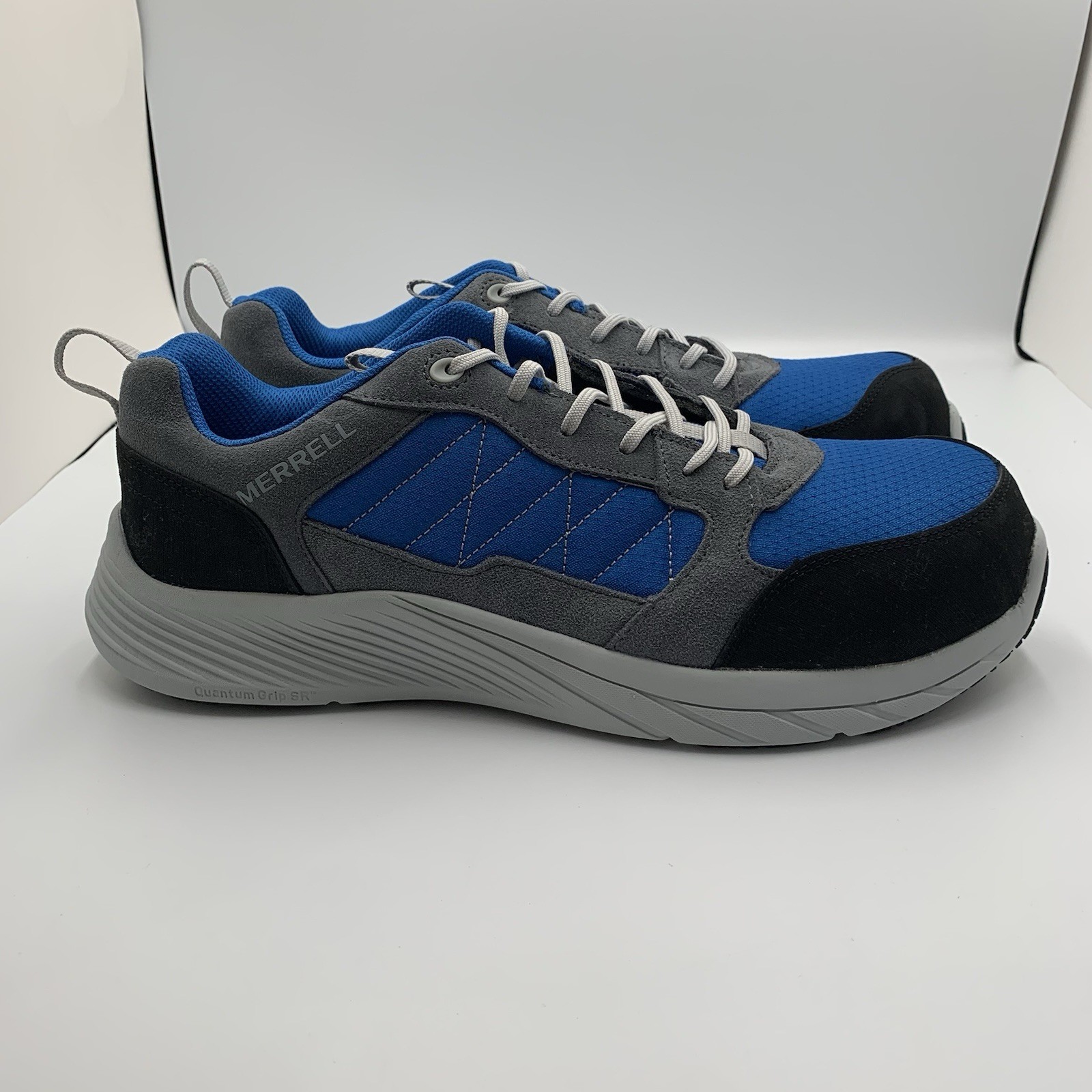 Merrell Mens Work Alpine CF Blue/Gray Shoes Safety Toe Slip Resistant Sz 12M NEW