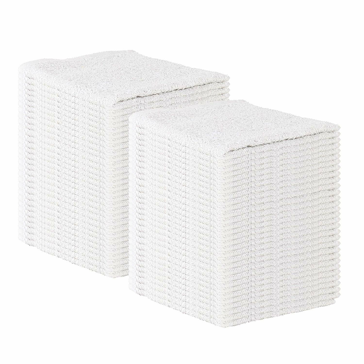Bulk 60 Pack of Terry Towels – All Purpose Cleaning Grade Rags – 14 x 17 White