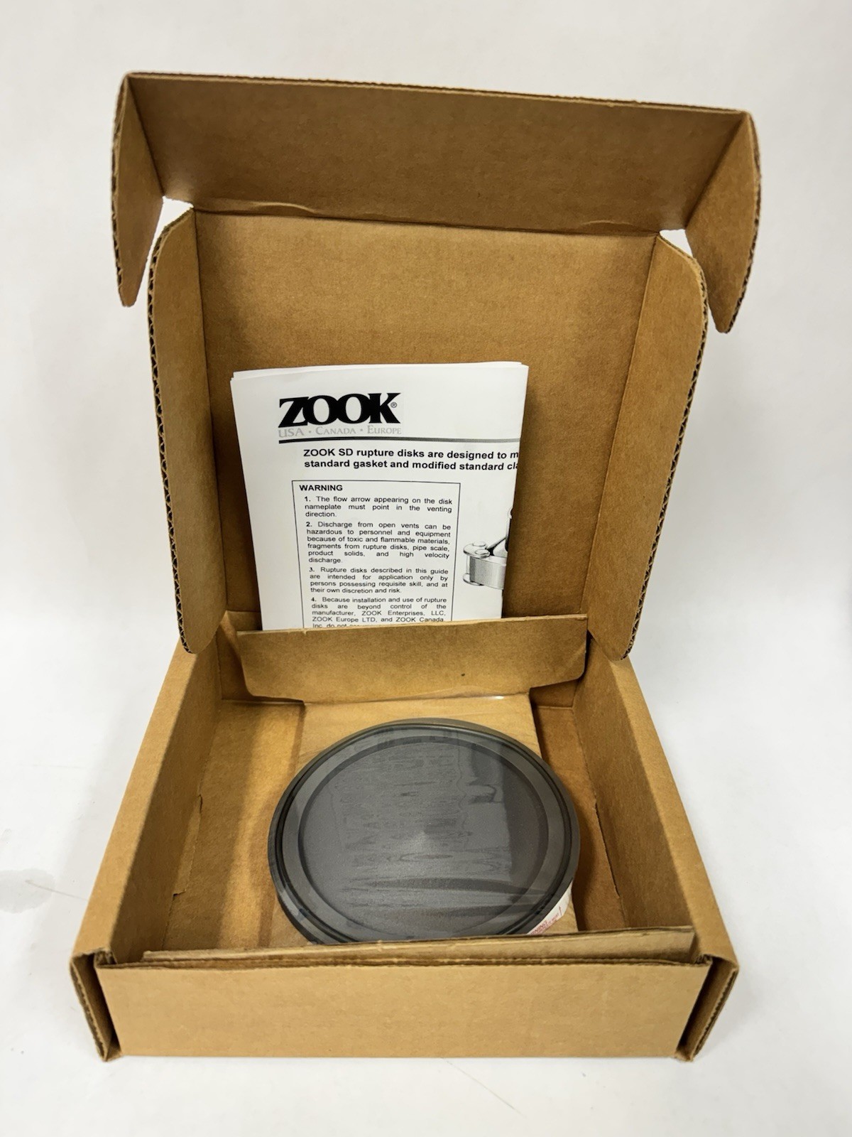 Zook Enterprises LLC, 4 Inch Sanitary Disk Graphite Rupture Disk, Mfg # CF167605