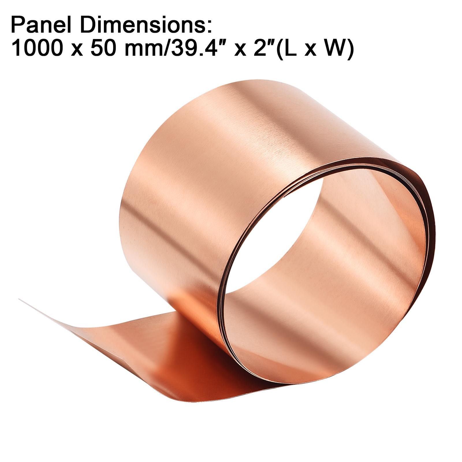 Copper Sheet Roll Metal Foil Plate 39.4“ x 2” x 0.004“