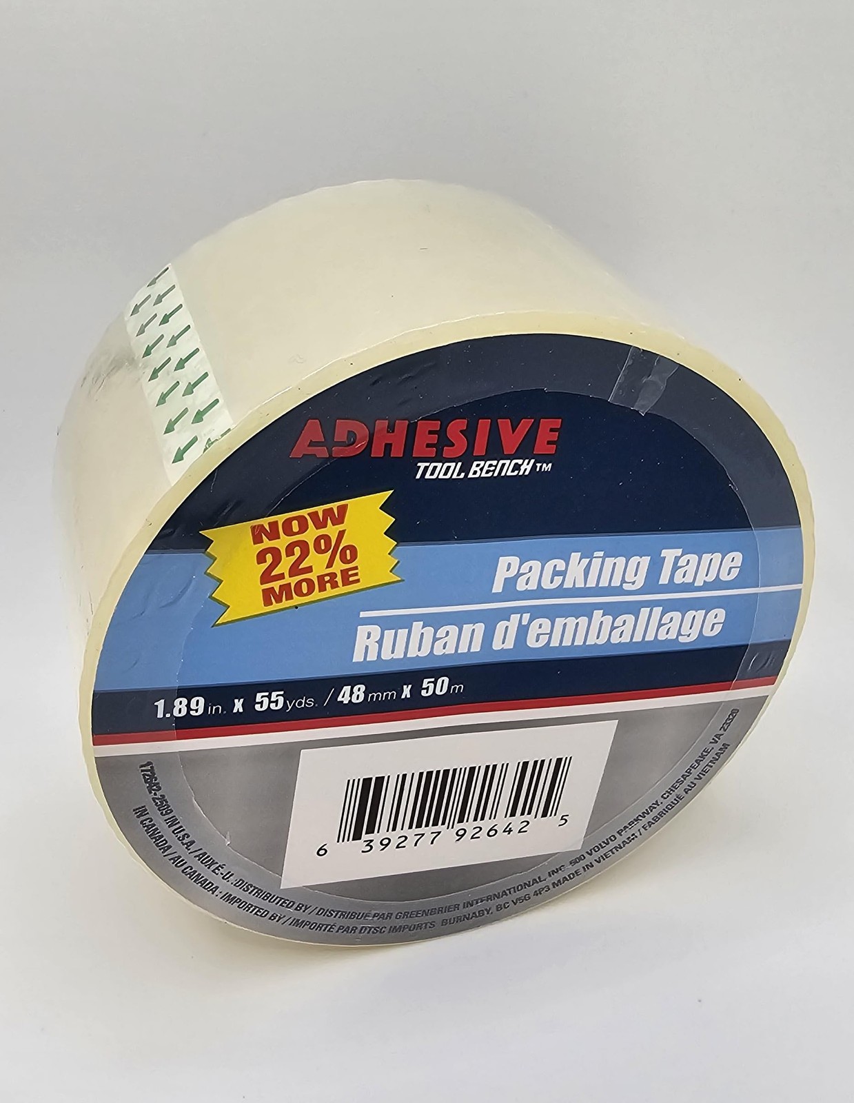 Adhesive Tool Bench Packing Tape 1.89″ x 55 Yds Clear Shipping Tape 48mm x 50m