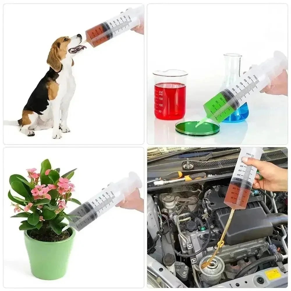 100ml 300ml 500ml Large Capacity Syringe with Hose Oil Pump Pet Feeding Measure