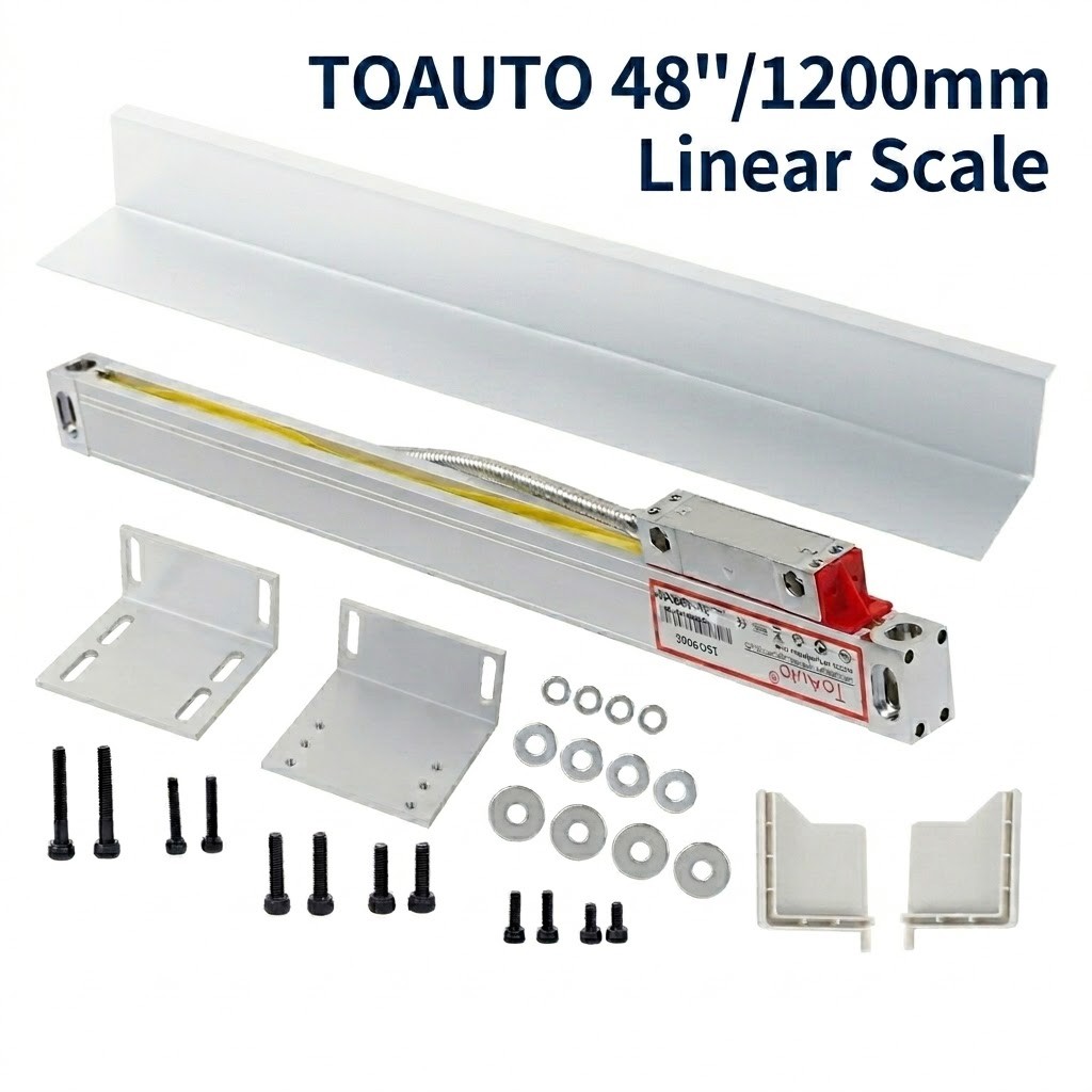 ToAuto 48» TTL Linear Glass Scale 1200mm 5um for CNC Bridgeport Milling Machine