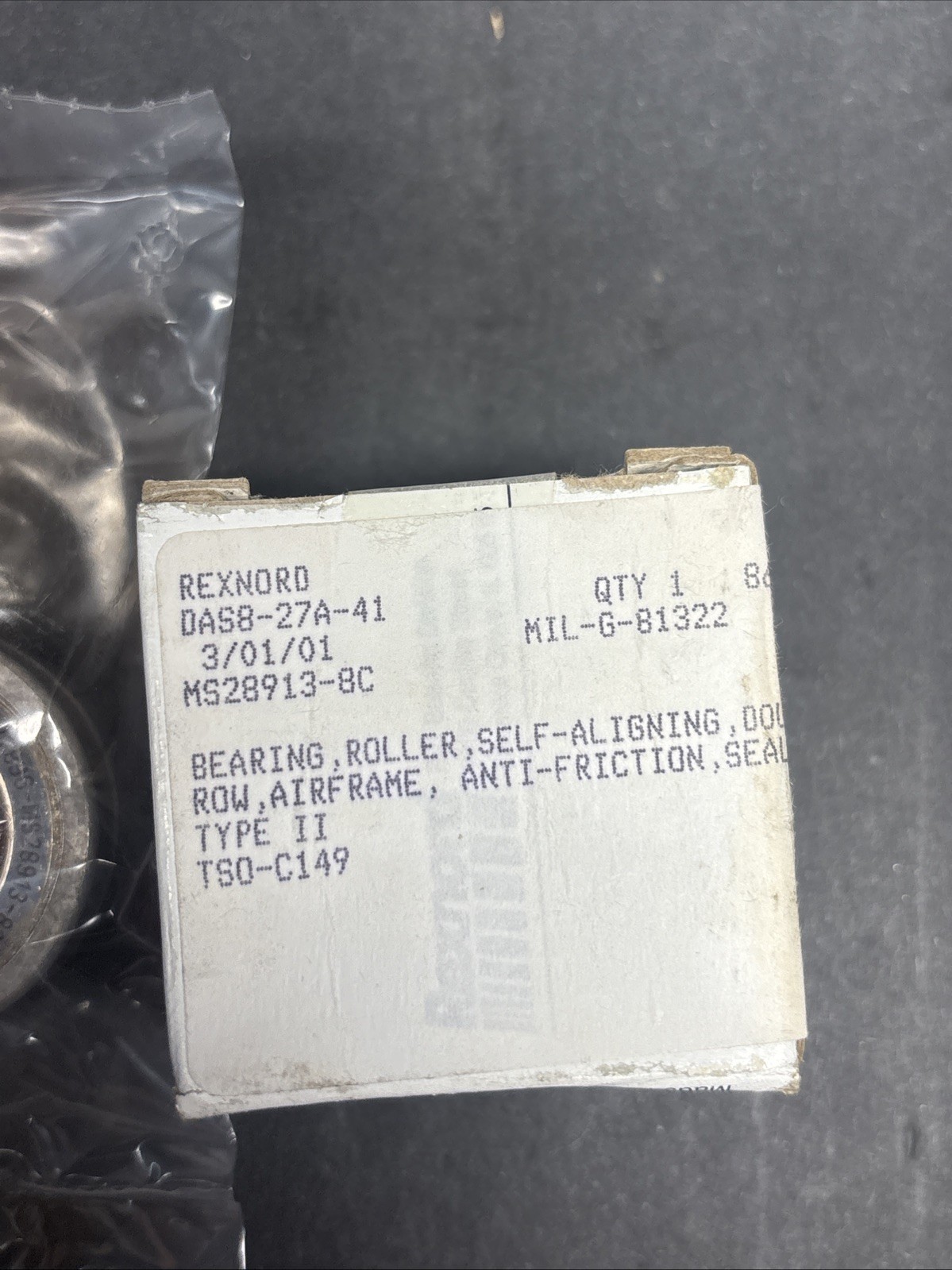 Shafer DAS8-27A-41 Bearing MFR-77896-MS28913-8C 86415Ts0-C149 Mil-g81322 Roller