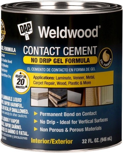DAP® Weldwood® Gel Formula Contact Cement, 32.0 Fl Oz Tan – 1EA