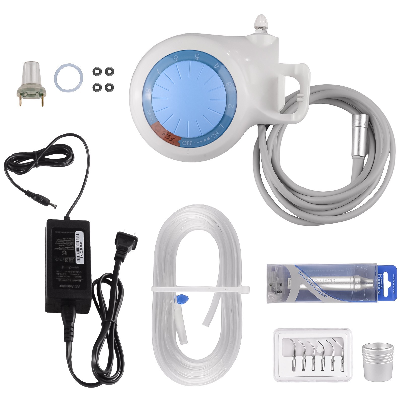 Baolai P5L Dental Ultrasonic Scaler with L3 LED Detachable Handpiece and 6 Tips