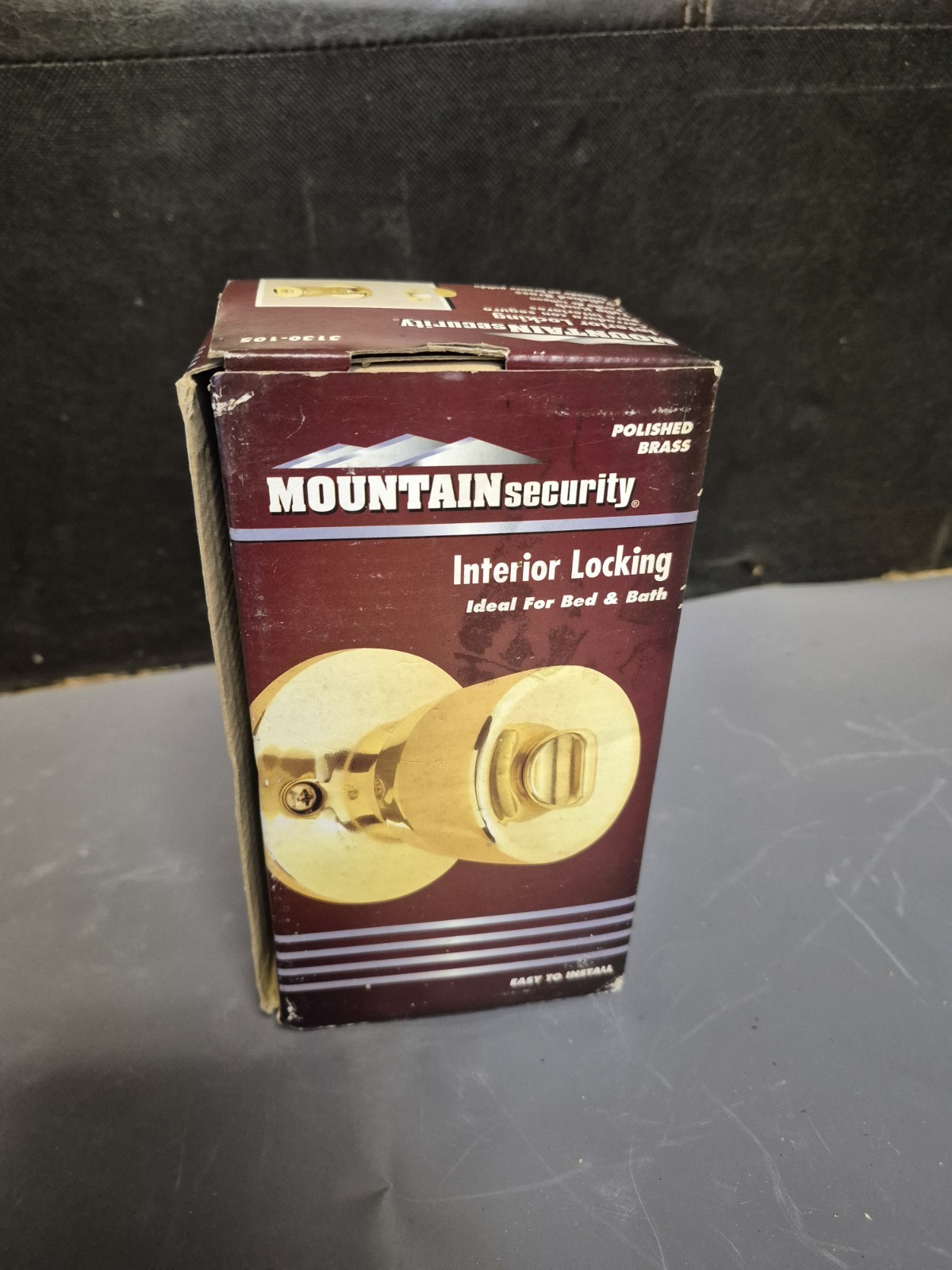 Mountain Security Interior Locking Polished Brass Tulip Door Knob 3130-105 NIB