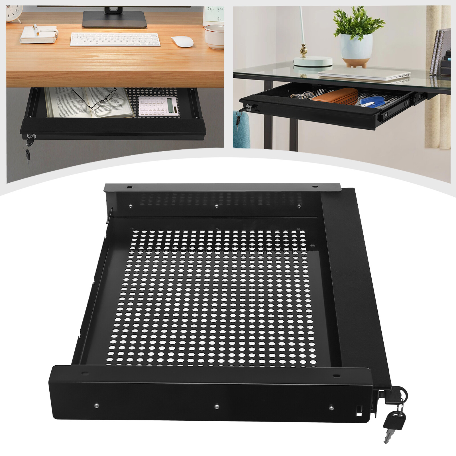 Under-desk Drawer Storage Organizer For Standing Desks Sliding Pull-out Drawer