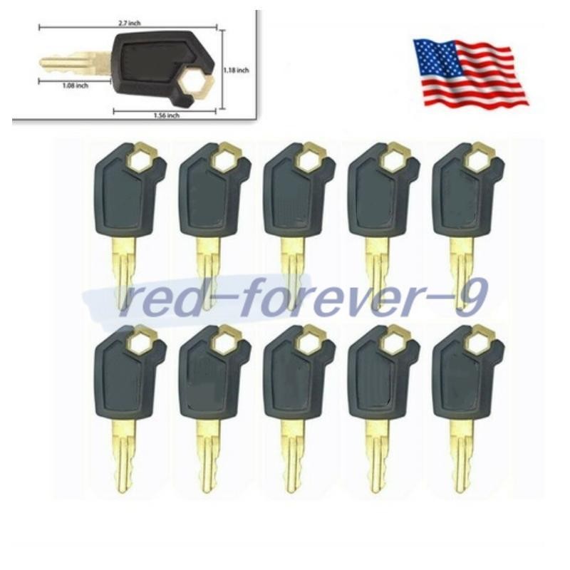 10PCS Ignition Keys 5P8500 5P-8500 for Caterpillar Heavy Equipment CAT Loaders
