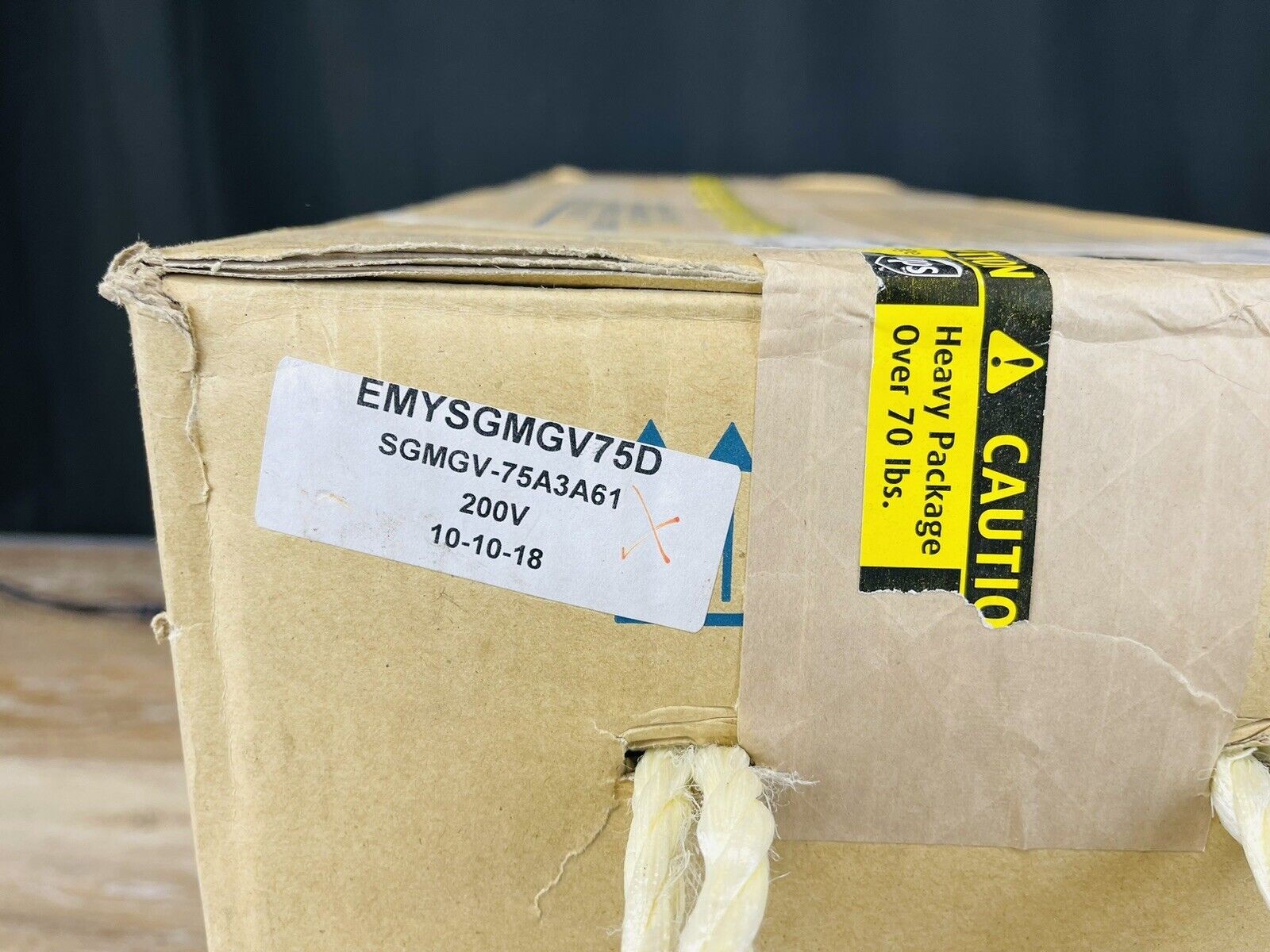 Yaskawa SGMGV-75A3A61 200V 10HP AC Servo Motor High Inertia IP67 New In Box